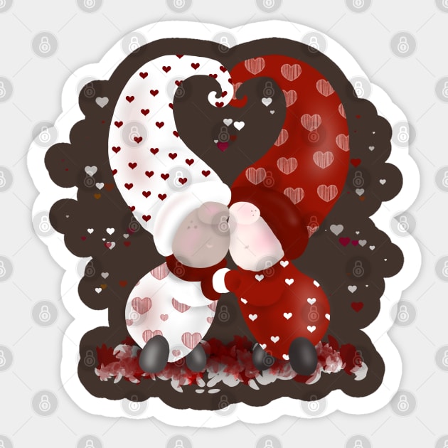 Valentine Gnome Sticker by Fickle and Fancy